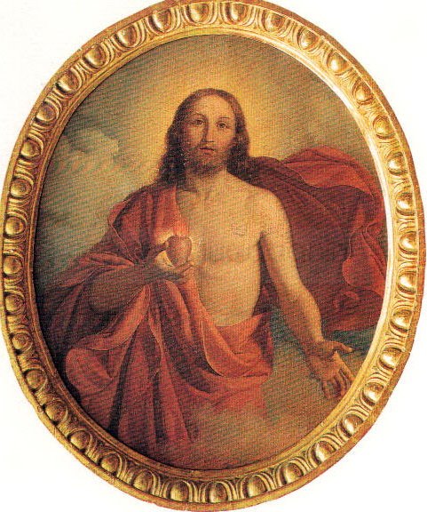 Sacro Cuore di Gesù - 1854 - olio su tela cm. 105x85 - Breno casa parrocchiale.